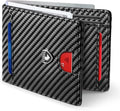 GSOIAX Slim Wallet for Men RFID Blocking Bifold Wallet Carbon Fiber Front Pocket Wallet with 11 Card Holder Minimalist Mens Wallet with Gift Box(Carbon Black) by GSOIAX