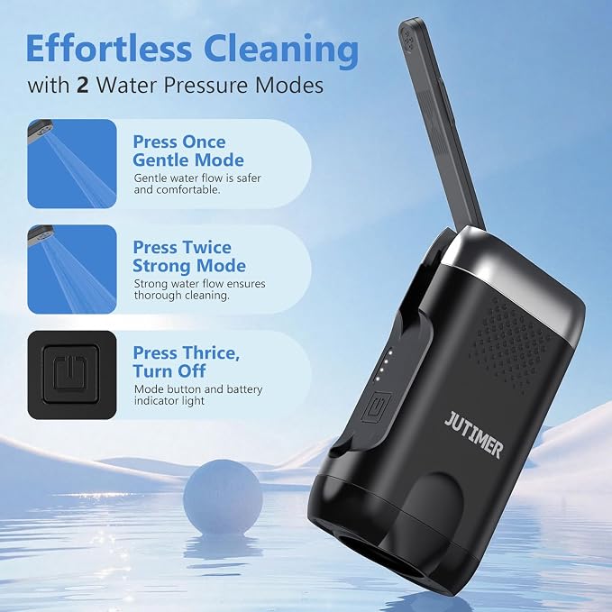 Electric Portable Travel Bidet with 260ml/380ml Tank, Dual Spray | Handheld Peri Bottle for Postpartum Care, Hemorrhoid Relief & Travel, USB Rechargeable Bidet Sprayer for Camping. - Image 2