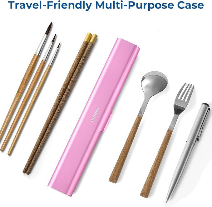 Aluminum Toothbrush Travel Case, Portable Travel Toothbrush Holder, Durable Manual Toothbrush Box Container for Traveling, Bathroom, Camping, Business Trip-Pink - Image 7