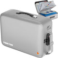 XXL Legal-Size Fire & Water-Resistant Document Box with TSA Lock - Hard-Shell Case (17×13×6 in) Hard Case File Organizer for Important Documents, Laptop, Passport, Wills, Certificates (Silver) by TRIKTON