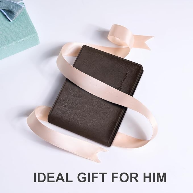 Chelmon Slim Wallet for Men ID Window with RFID Blocking Front Pocket Minimalist Bifold Bussiness Card Holder Gift for Men - Image 7