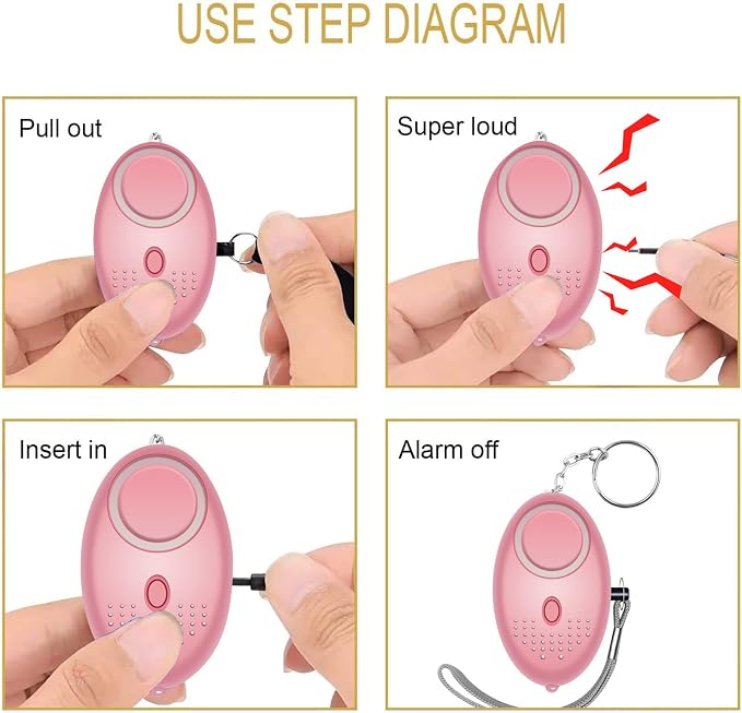 Emergency Personal Alarm, 3 Pack 140DB Person Siren with LED Lights, Personal Panic Alarm for Men, Women, Children, Elderly Emergency Security, Self Defense Electronic Device - Image 7