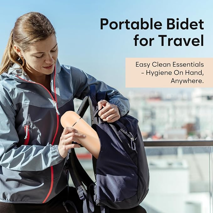 easy@Home Portable Travel Bidet - Peri Bottle for Postpartum Care Brown | Handheld Sprayer Kit, 380mL (12.8oz), BPA-Free Personal Hygiene for Women & Men | EPB-01 Brown - Image 5