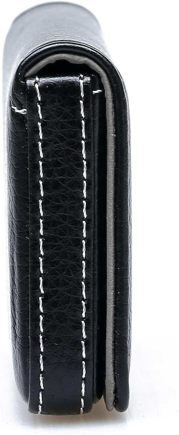 RFID Blocking Wallet - Minimalist Leather Business Credit Card Holder - Black - Image 6