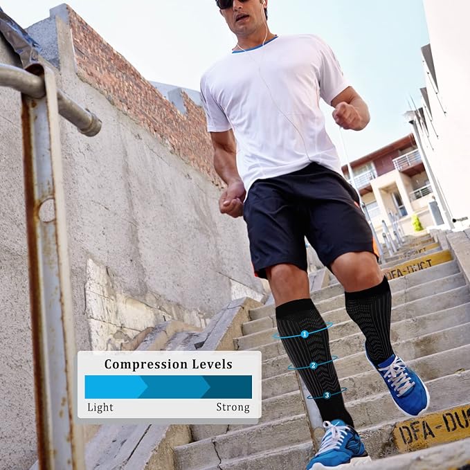 FuelMeFoot 3 Pack Copper Compression Socks - Compression Socks Women & Men Circulation - Best for Medical,Running,Athletic - Image 2