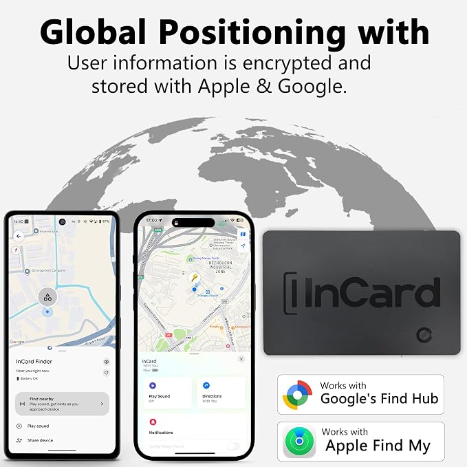 Wallet Tracker Card, Android & iPhone, Find My & Google, 5 Year Battery | No charging needed, 5-year battery, IP68 waterproof, Apple MFi Certified, works with Apple Find My & Google Find My Device - Image 4