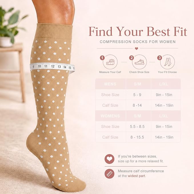 4 Pairs-Compression Socks for Women&Men Circulation-Best Support for Nurses,Running,Athletic - Image 7