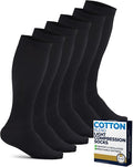 Pembrook Cotton Light Compression Socks for Women & Men - 3 Pairs | 8-15 mmHg Comfort Compression Socks for Men & Women by Pembrook