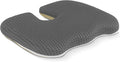 Gooo&Ma Air Fiber Seat Cushion, U-Shape Tailbone Comfort, Grey | Breathable cooling, ergonomic design, for office chair/car/gaming, washable, non-slip base, 19.7"x15.7"x1.6" by GoooMa