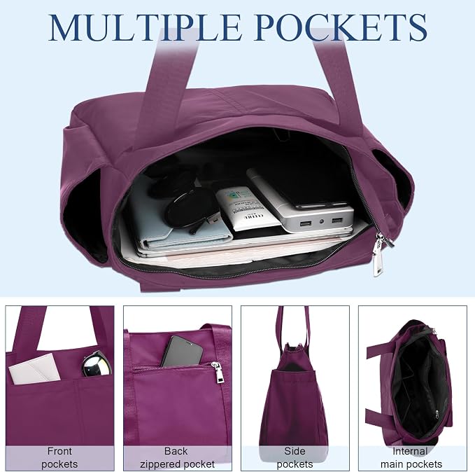 PlasMaller Carry On Travel Duffle Bag Packable Luggage Travel Gear Sports Gym Bags Lightweight Tote Shoulder Pack - Image 4