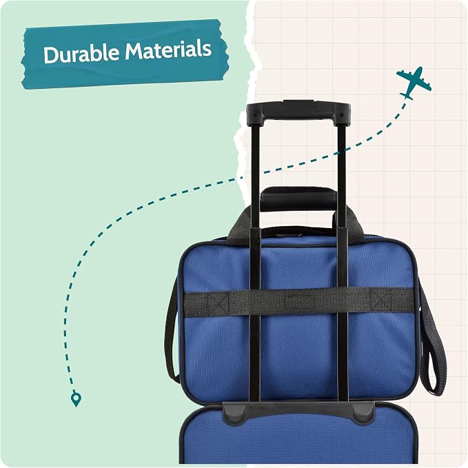 U.S. Traveler Rio 14" Travel Tote Bag, Lightweight 1200D Carry-On Bag for Women & Men - Image 3