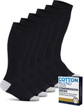 Pembrook® Light Compression Socks for Women - 3 Pairs | 8-15 mmHg Cotton Compression Socks for Pregnancy, Knee High Comfort by Pembrook