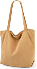 Iioscre Corduroy Tote Bag for Women,Hobo HandBags with Zipper | Large Capacity Casual Shoulder Bag with Inner Pockets for Shopping Work Daily Travel. by Iioscre