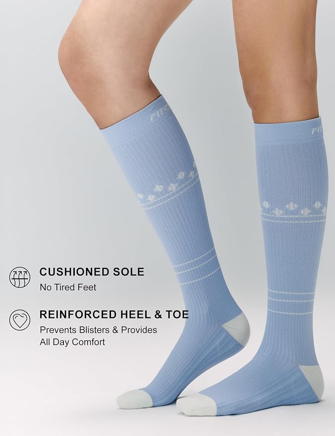 FITRELL 3 Pairs Compression Socks for Women and Men 20-30mmHg-Circulation Support Socks - Image 6