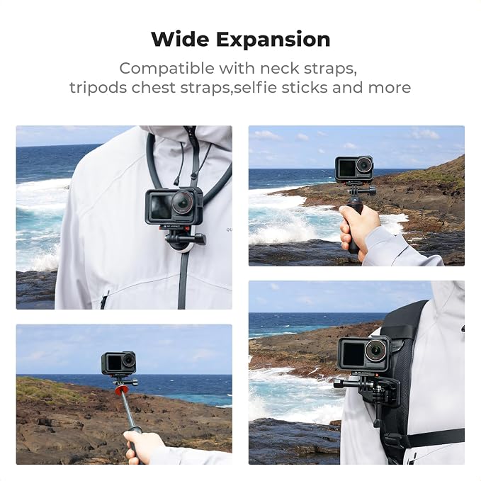 K&F CONCEPT Magnetic Quick Release Adapter Mount for DJI Osmo Action 5 Pro | 2 Pack Extension Base Bracket with 1/4" Adapter/Quick-Release Buckle for DJI Osmo Action 4/Action 3/Osmo 360 Accessories PP05 - Image 6