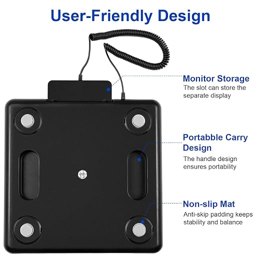 TIPRE Shipping Scale 440lbs for Packages,Lightweight Carbon Fibre Heavy Duty Digital Postal Scale,0.5 oz High Accuracy Commercial Scale with Charging Cable & Batteries for Small Business,Warehouse - Image 7