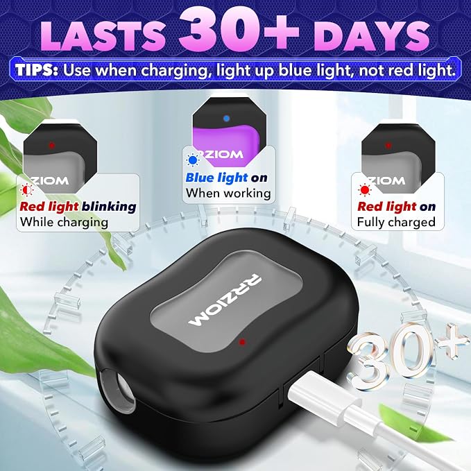 Toothbrush Sanitizer Case, RRZIOM Portable Toothbrush Covers Rechargeable | Rechargeable Toothbrush Cleaner Holder Case for Travel Home, Detachable Toothbrush Cover Cap for All Toothbrushes (Black) - Image 5