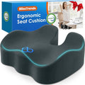 BlissTrends Thick Seat Cushion for Office Chair & Car Seat, XL, DarkGreen | 5.2in Memory Foam with Removable Velvet Cover, Ergonomic Tailbone & Sciatica Support for Pressure Relief and Long Sitting by BlissTrends