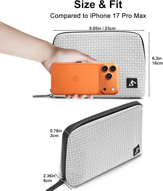 simtoper Electronic Organizer Travel Case – Waterproof Cable Bag for Cord, Charger, Hard Disk, Power Bank – Small Tech Storage for Travel, Backpack, Business Trip, Airplane - Image 2