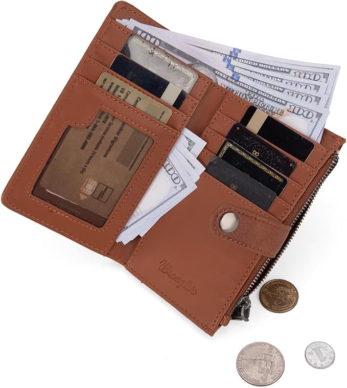 Wrangler Wallet for Women Bifold Card Holder with Zipper and ID Window - Image 3