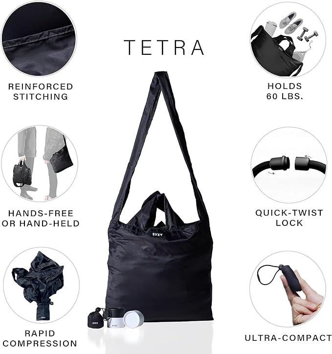 SYZY World's Most Compact Travel Tote Bag Portable Shopping Beach Market Bag - Reusable Collapsible Stuffable - Image 4