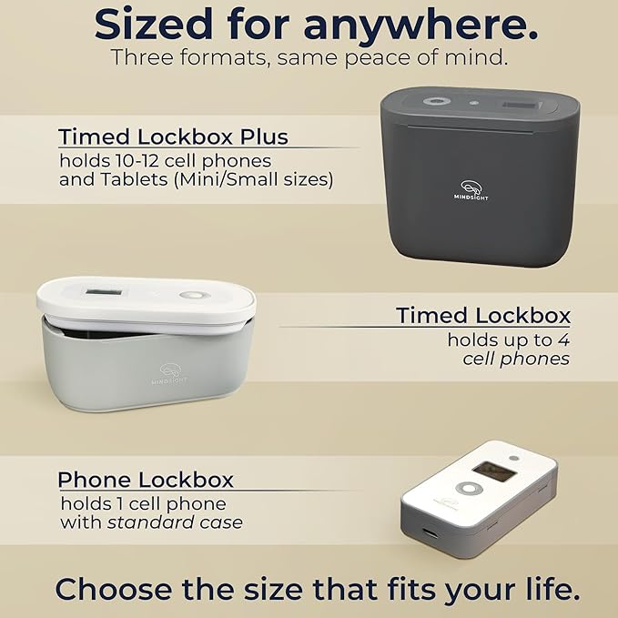 Mindsight Timed Lock Box Plus | Fits Small Tablets (iPad Mini), Phones (10+) & More | Great for Schools & Families | Helps Reduce Screen Time & Build Better Habits | Out of Sight ~ Out of Mind - Image 6