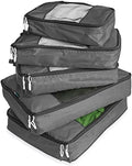 Travel Wise Packing Cubes for Travel - 5 Piece Set with Pattern Design, Lightweight Ripstop Nylon Luggage Organizers with Mesh Panel, Small Medium Large Sizes by TravelWise