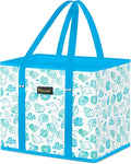 BALEINE 1PK Reusable Grocery Bags, Heavy Duty Shopping Tote Bag | 12'' Long Handles, Reinforced Bottom Keeps Upright, Fold Flat Storage, Water-Resistant Shopping Bag, Multiple Color Options by BALEINE