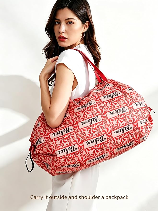 Ultralight Foldable Tote, Reusable Grocery & Travel Bag for Women Water Repellent Shopping Bag - Image 6
