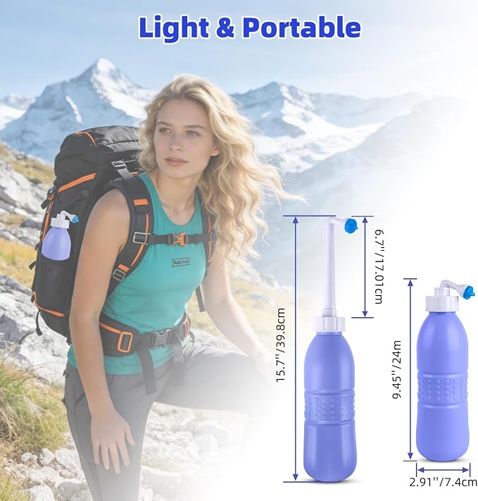 Hibbent Portable Bidet Sprayer and Travel Bidet with Hand Held Bidet Bottle for Personal Cleansing Use Extended Nozzle - Personal Hygiene Care Toilet Bidet Shower/Bathroom Bidet Spray -21.8oz(620ml) - Image 8