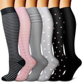 Copper Compression Socks for Women & Men (6 pairs) - Best Support for Nurses, Running, Hiking, Recovery by BLUEENJOY