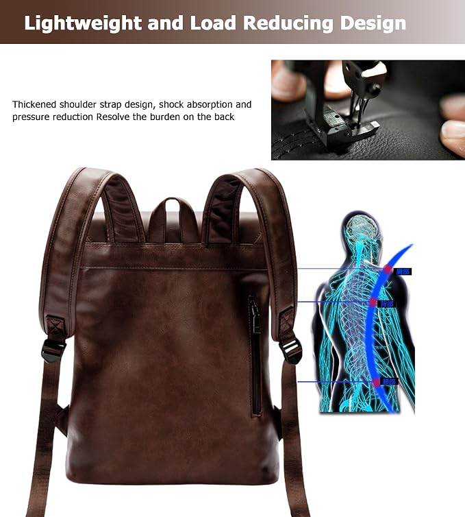 Anti Theft Laptop Backpack for Men Women, Lightweight Travel Bag | Lightweight business backpack, laptop storage and anti-theft travel styling support commute, campus and daily trips - Image 4