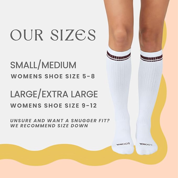 LOOMA Viscose from Bamboo Compression Socks for Women; 15-20mmHg Relief for Swelling, Travel, Nursing & Pregnancy; No-Slip - Image 7