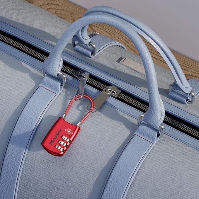 Master Lock 4688D Set Your Own Combination TSA Approved Luggage Lock, 1 Pack, Red - Image 5