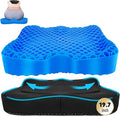 Gel Seat Cushion, Thickened Big Breathable Honeycomb Design Absorbs Pressure Points Gel Cushion with Anti-Slip Cover Seat Cushion for Office Chair Home Car Seat Cushion for Wheelchair by NEW-Vi
