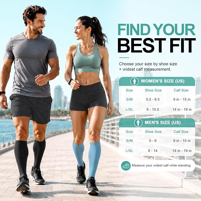 3 Pack Medical Compression Sock-Compression Sock For Women and Men Circulation -Best for Running,Nursing,Athletic Sports - Image 6