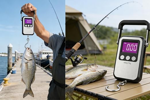 Luggage Scales 132lb Portable Digital Hanging 60kg Fishing Scale, 2 AAA Batteries (Not Included) - Image 5
