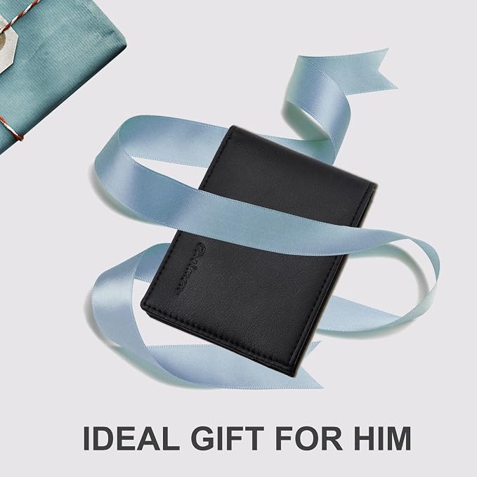 Chelmon Slim Wallet for Men ID Window with RFID Blocking Front Pocket Minimalist Bifold Bussiness Card Holder Gift for Men - Image 7