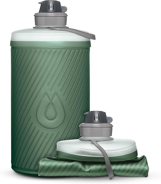HydraPak Flux - Collapsible Backpacking Water Bottle (750ml, 1L, 1.5L) - BPA Free, Ultra Light, Spill-Proof Twist Cap by Hydrapak