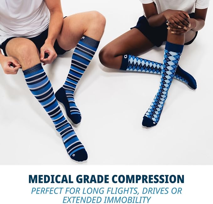 Wellness Compression Socks for circulation, swelling, deep vein thrombosis and calf cramps | 15-20mmHg - Image 5