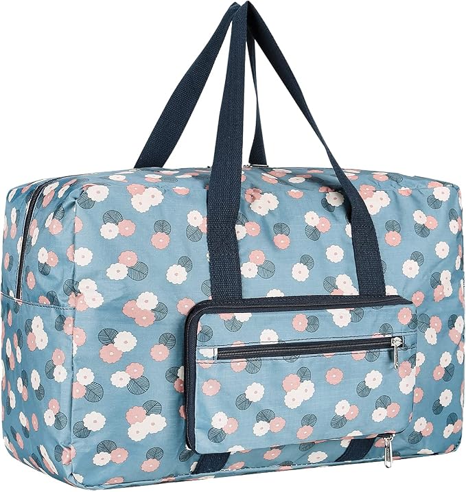 F.FETIVIN Weekender Bag Carry On Travel Duffle Medium Overnight Bag for Women(BLUE) by FFETIVIN