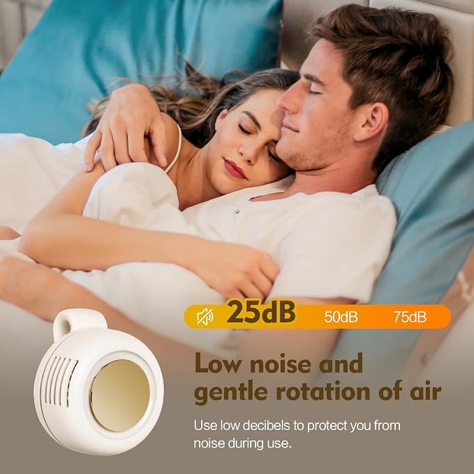 Portable Silent Mini Bladeless Electric Fan,Small fan Clip on for Shirt & Waist,2026 New Mini Bladeless Fan Clip On,Adjustable 3-Speed For Outdoor & Travel & Office, Travel Accessories, Gift (white) - Image 5