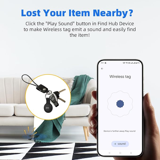 2026 Upgraded Android Tracker Tags, Official Google Certified Smart Bluetooth Tracker, Compatible with Find Hub App(Not for iOS and Huawei), Air Tag for Android, Item Locator Key Finder, Luggage Tag - Image 4