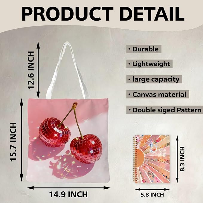 Summer Coastal Beach Canvas Tote Bag - Image 6
