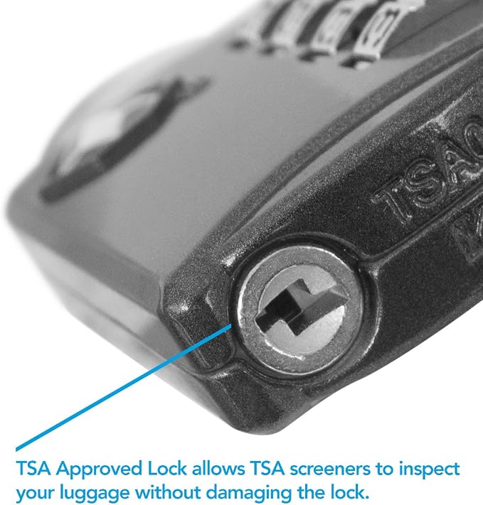 TSA Luggage Locks 2 Pack – 4-Digit Steel – Red/Blue | Keyless padlock for backpacks, travel suitcases, toolbox, filing cabinets, baggage & gym locker - Image 5