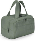 BAGSMART Travel Toiletry Bag, Crush Toiletry Bag for Women, Wide-open Puffy Toiletry Bags for Traveling, Large Travel Cosmetic Makeup Bag Organizer for Accessories,Toiletrie (Haze Green) by BAGSMART