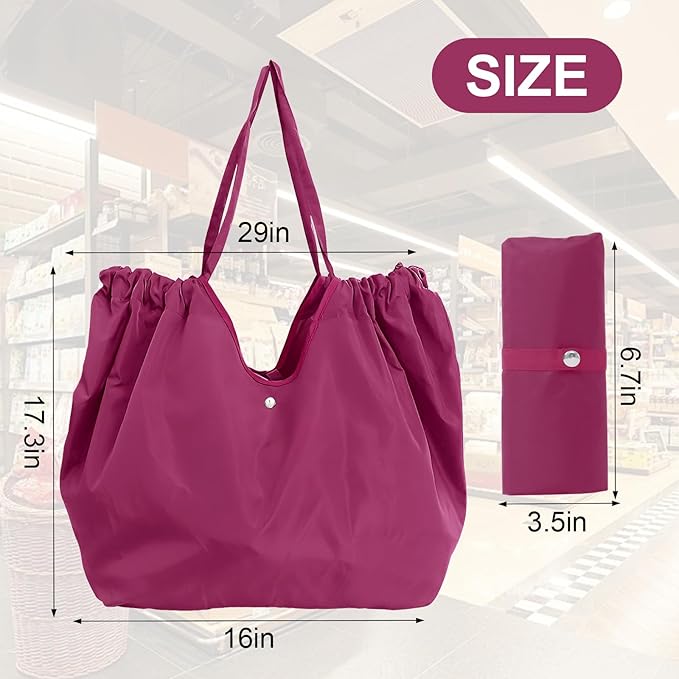 Reusable Grocery Bags,Reusable Shopping Bags,Folding Bags Totes,Stretchable and shrinkable shopping bag for Groceries - Image 4