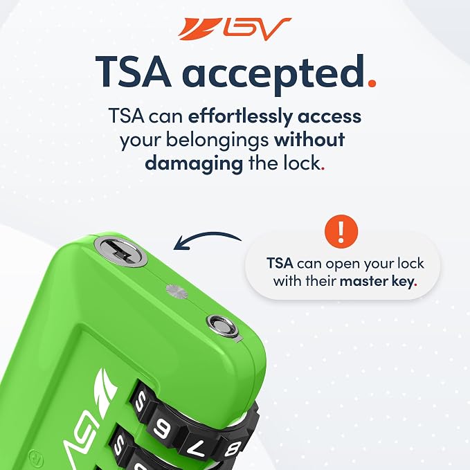 TSA Accpeted Luggage Travel Lock, Set-Your-Own Combination Lock for School Gym, Golf Bag, Locker, Luggage Suitcase Baggage Locks, Filing Cabinets, Toolbox, Case (Green, 2 Pack) - Image 2
