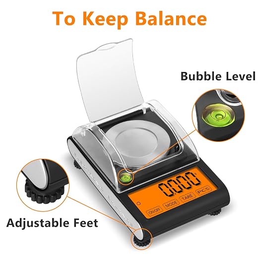 Fuzion Milligram Scale 50g/0.001g, Powder Scale with 9 Accessories | Includes Calibration Weights, Mg Scale for Powder, Supplement, Jewelry, Capsule Filling, Reloading - Image 4