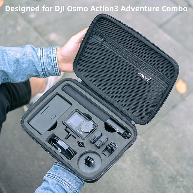Surface-Waterproof DJI Osmo Action 6 Carrying Case,Travel Portable Bag Compatible With DJI Osmo Action 6/5 Pro/4/3 Adventure Combo - Image 3
